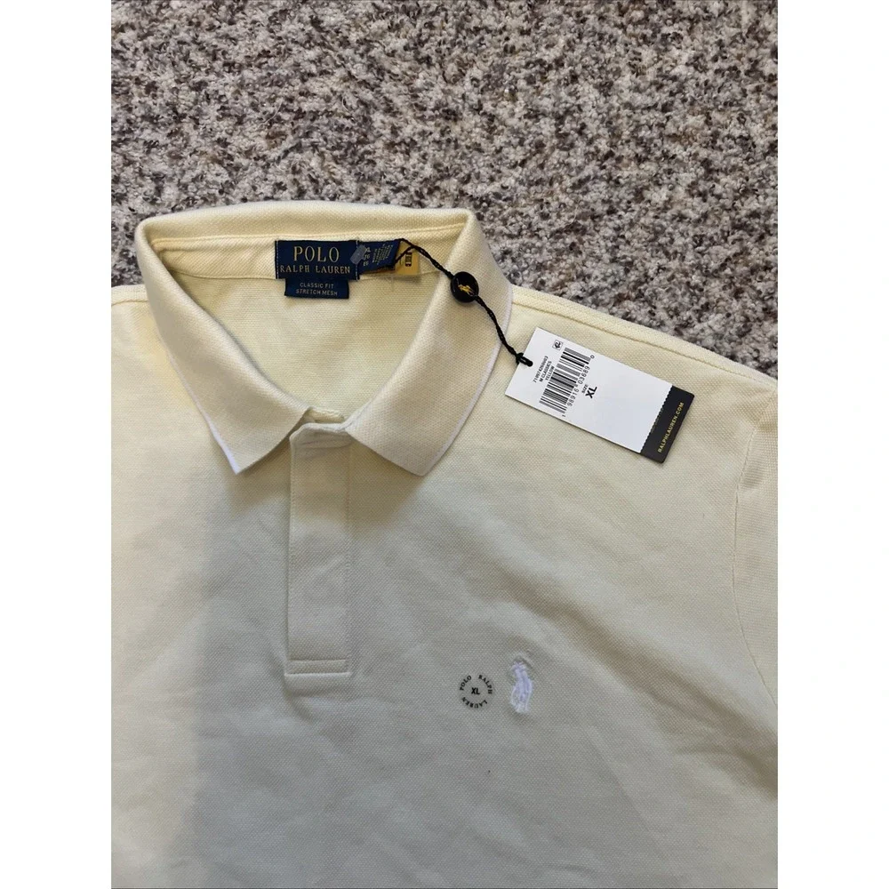 POLO GOLF‎ Ralph Lauren XL Light Yellow NEW Classic Fit Cotton Blend